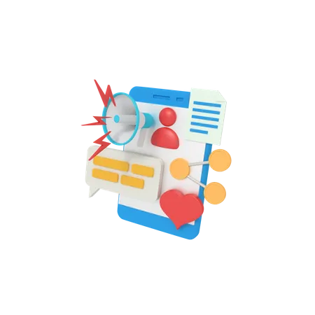 Digital Marketing App  3D Icon