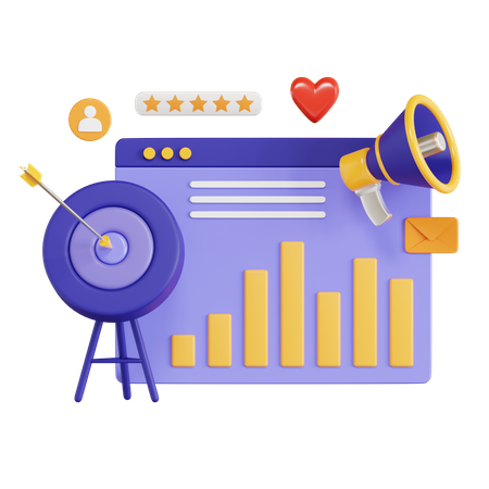 Digital Marketing Concept  3D Icon