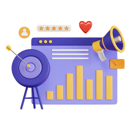 Digital Marketing Concept  3D Icon