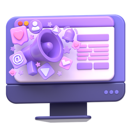 Digital Marketing Online Course  3D Icon