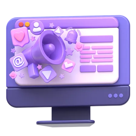 Digital Marketing Online Course  3D Icon