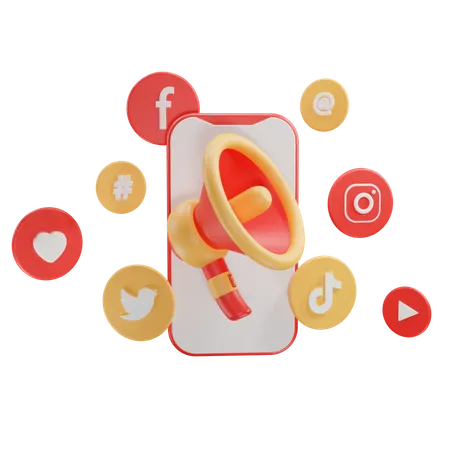 Digital Marketing Promotion 3D Icon