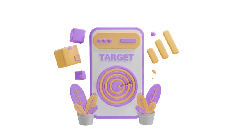 Digital Marketing Target  3D Icon