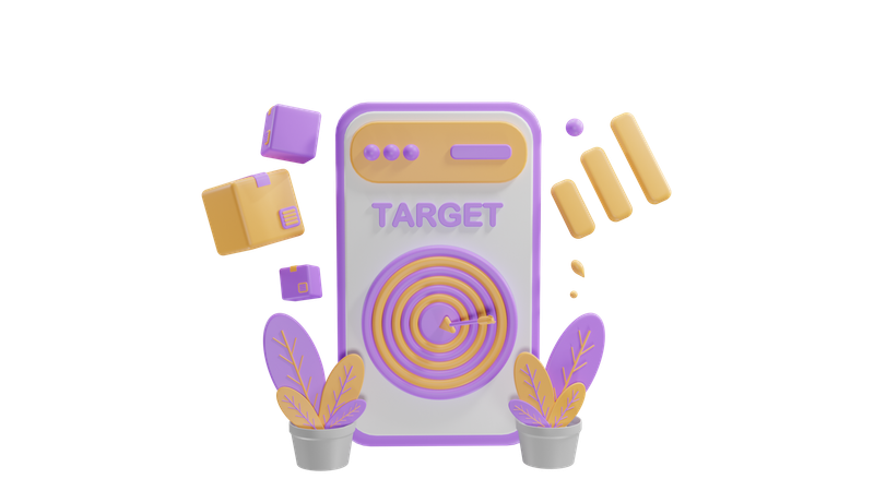 Digital Marketing Target  3D Icon