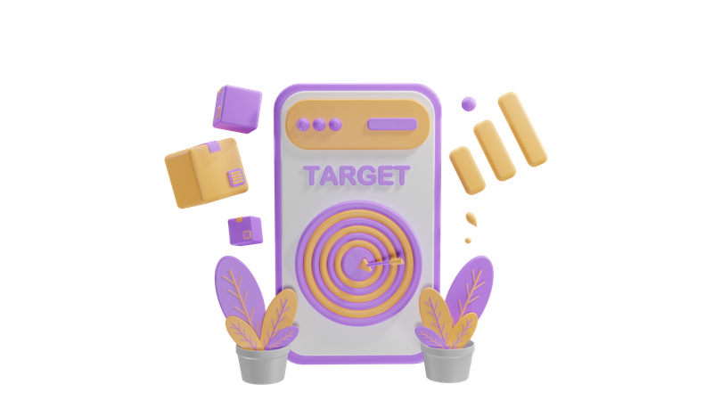 Digital Marketing Target 3D Icon