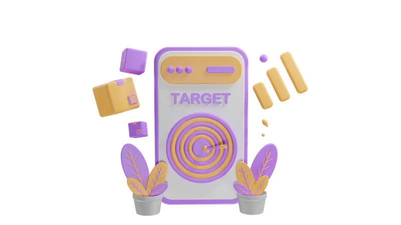 Digital Marketing Target 3D Icon