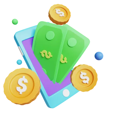 Digital Money and Currency  3D Icon