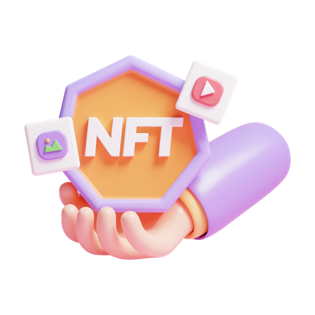 NFT digitais  3D Illustration