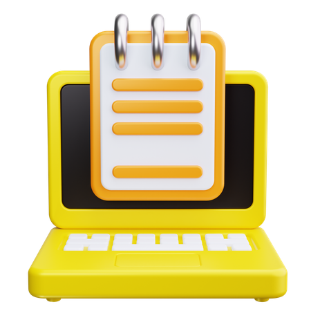 Digital Notebook  3D Icon