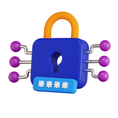 Digital Password  3D Icon
