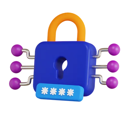 Digital Password  3D Icon
