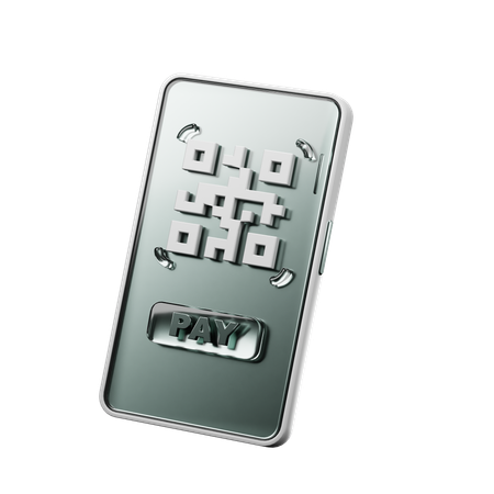 Digital Qr Code Payment Scanner Device  3D Icon