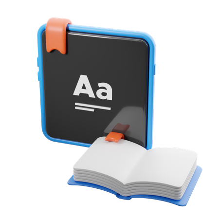 Digital Reading  3D Icon