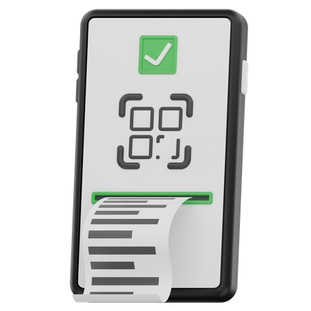 Digital Receipt  3D Icon