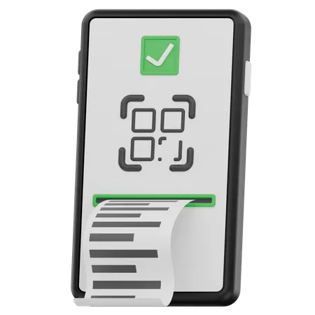Digital Receipt  3D Icon