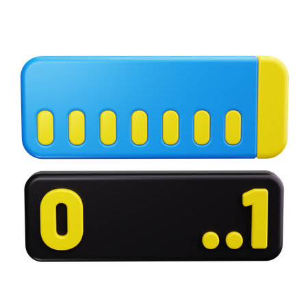 Digital Ruler  3D Icon