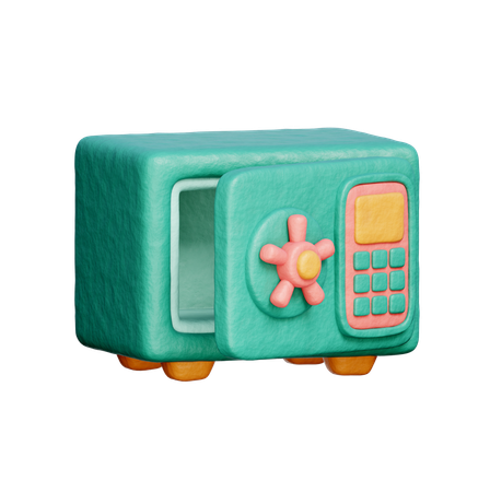 Digital Safety Box  3D Icon