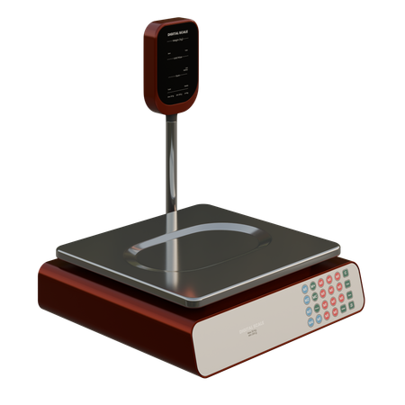극점 디스플레이가 있는 디지털 저울  3D Icon