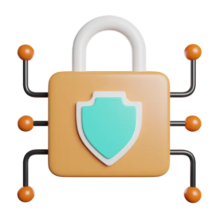 Digital Secure Protection 3D Icon