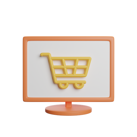 Digital Shopping  3D Icon