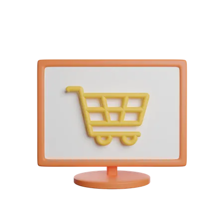 Digital Shopping  3D Icon