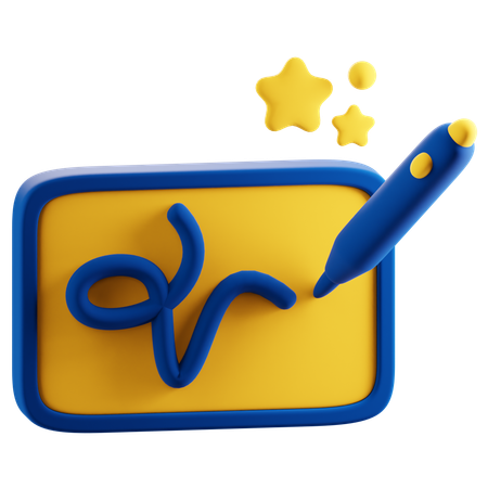Digital Signature  3D Icon