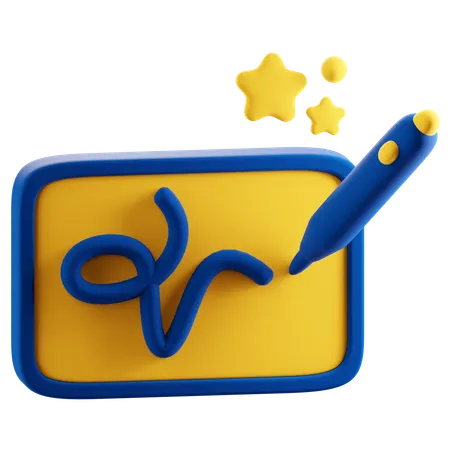 Digital Signature  3D Icon