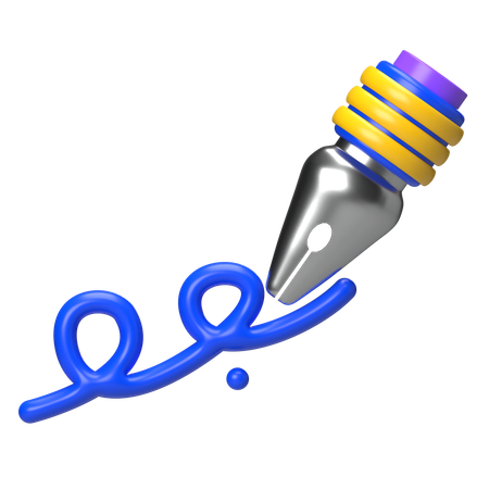 Digital Signature  3D Icon