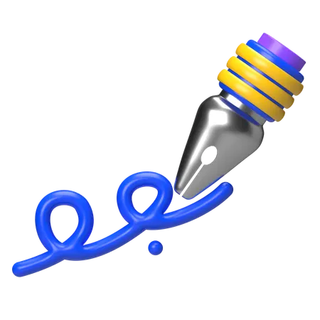Digital Signature  3D Icon