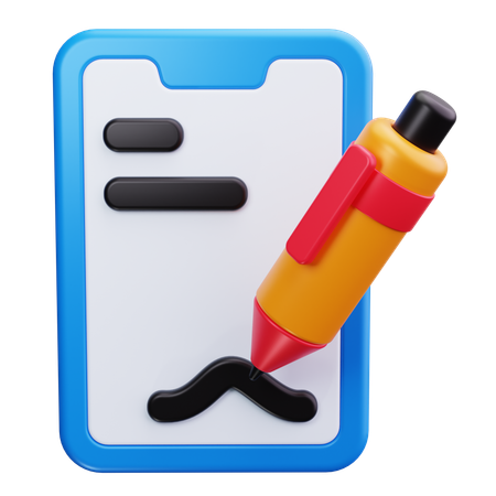 Digital Signature  3D Icon