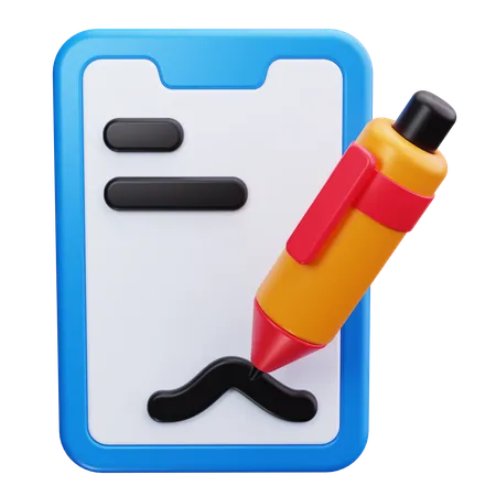 Digital Signature  3D Icon