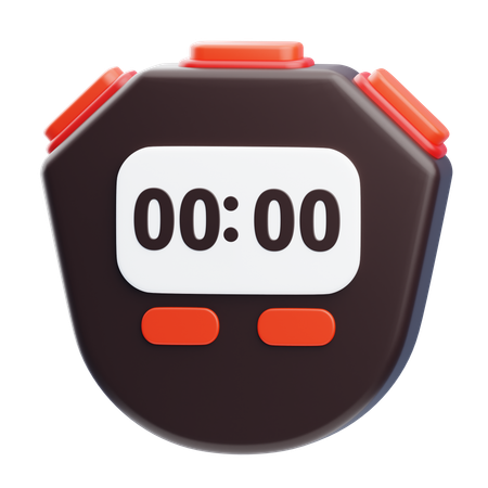 Digital Stop Watch  3D Icon