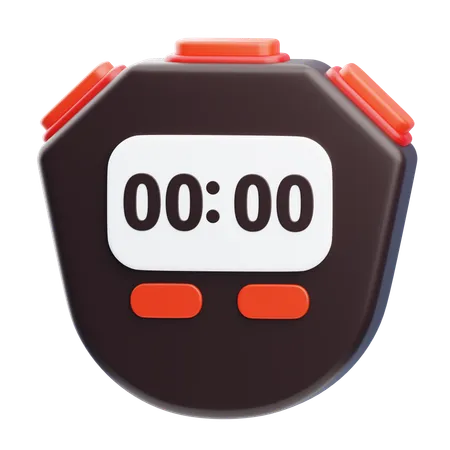 Digital Stop Watch  3D Icon