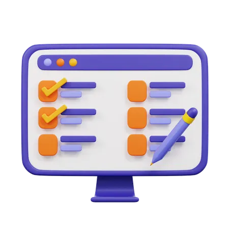 Digital Task  3D Icon