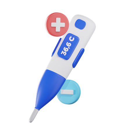 Digital Thermometer  3D Icon