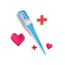 3d medical thermometer emoji