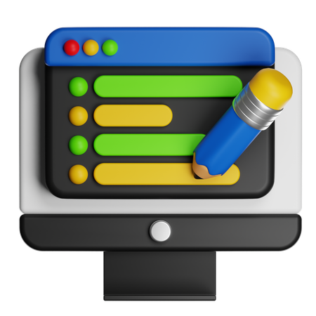 Digital To Do List On Screen  3D Icon
