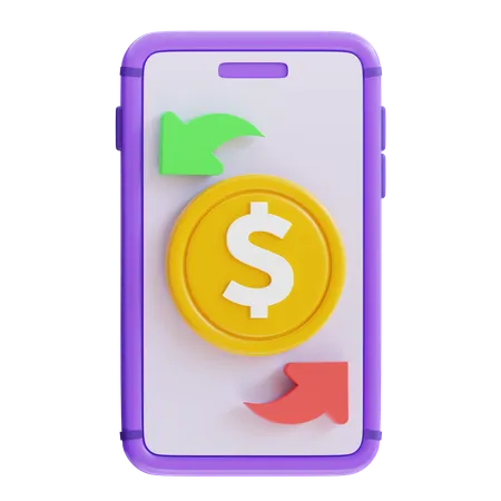 3 D Rendering Digital Transaction Icon 3D Icon