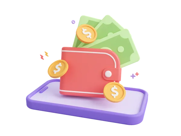 Digital Wallet  3D Icon