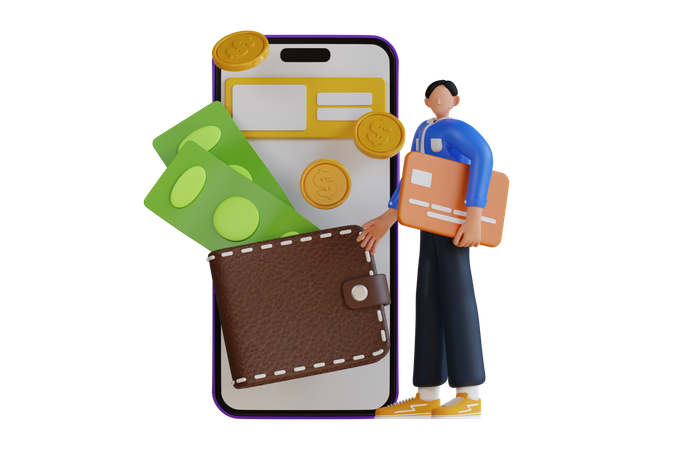 Digital wallet  3D Icon