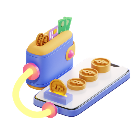 Digital Wallet  3D Illustration