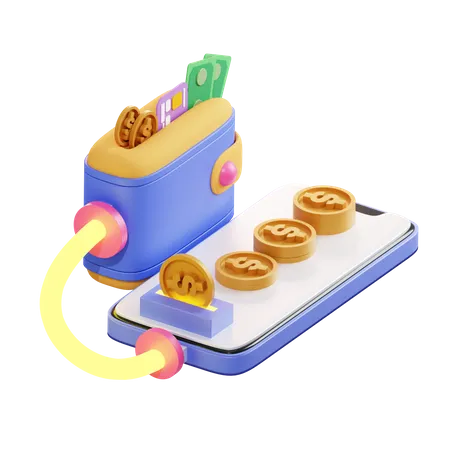 Digital Wallet  3D Illustration