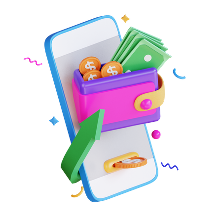 Digital Wallet  3D Illustration