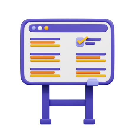 Digital Whiteboard  3D Icon