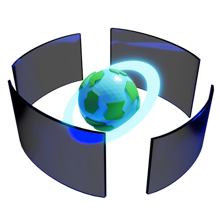 Digital world  3D Icon