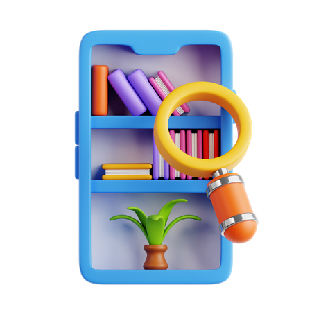 Digitale Bibliothek  3D Icon