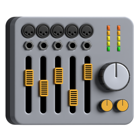 Digitaler Audiomixer  3D Icon