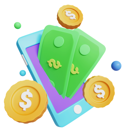 Digitales Geld und Währung  3D Icon