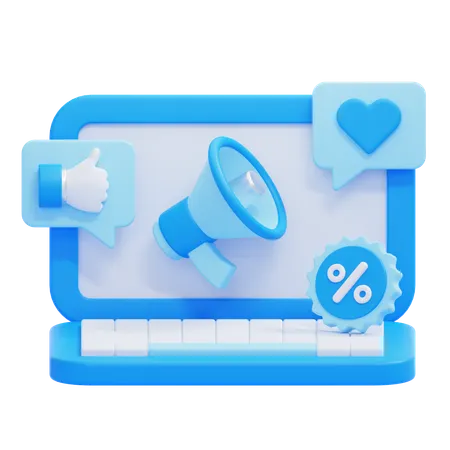 Digitales Marketing  3D Icon