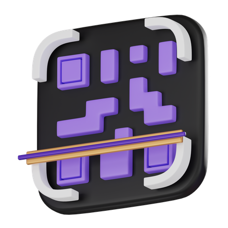 Digitalizar código qr  3D Icon